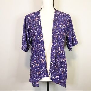 LULAROE Kimono Purple Short Sleeve